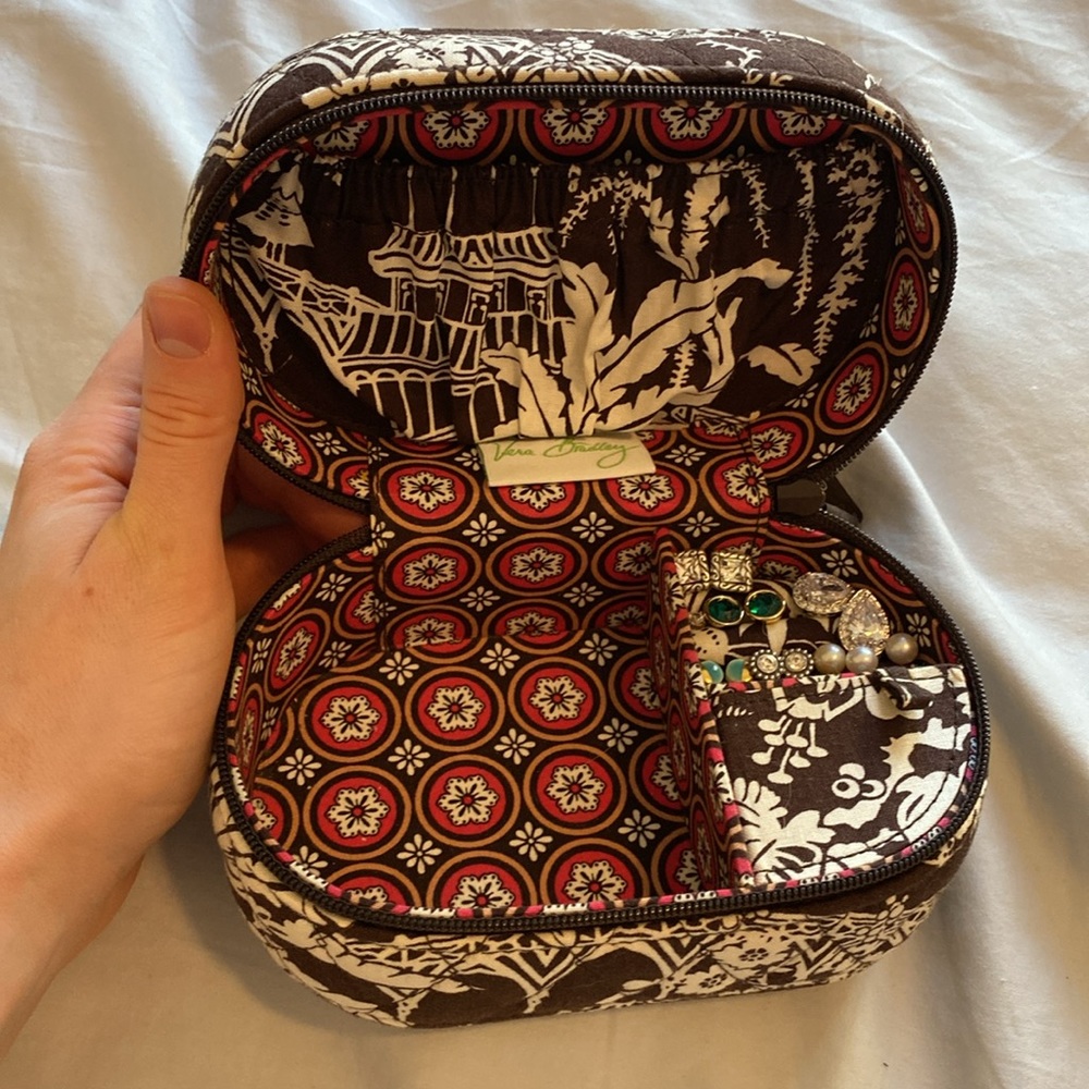 Vera Bradley Imperial Toile Zippered Travel Jewelry Box Imperial Toile
